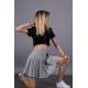 Women Basic Pleated Gray Skirt MG1484 - Gri