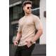 Madmext Men Beige T-shirt 5685 - Bej