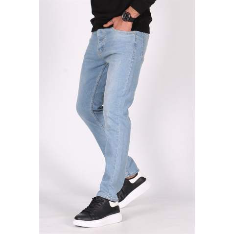 Madmext Men Slim Fit Black Jeans 5096 - Buz mavisi