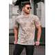 Madmext Men Printed Beige T-shirt 5818 - Bej