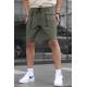 Men Basic Khaki Capri Shorts - Haki