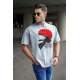 Madmext Men Designed Dye Gray T-shirt 5361 - Boyalı gri