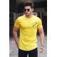 Madmext Yellow Printed T-shirt for Men 4627 - Sarı