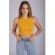 Mad Girls Yellow Crop Top MG1113 - Sarı