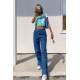 Mad Girls Blue Palazzo Jeans Mg1289 - Mavi