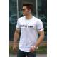 Madmext White Printed T-shirt for Men 4463 - Beyaz