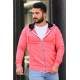 Madmext Soft Pink Zipper Detailed Hoodie 4156 - Pudra