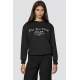 Mad Girls Black Printed Women Sweatshirt MG775 - Siyah