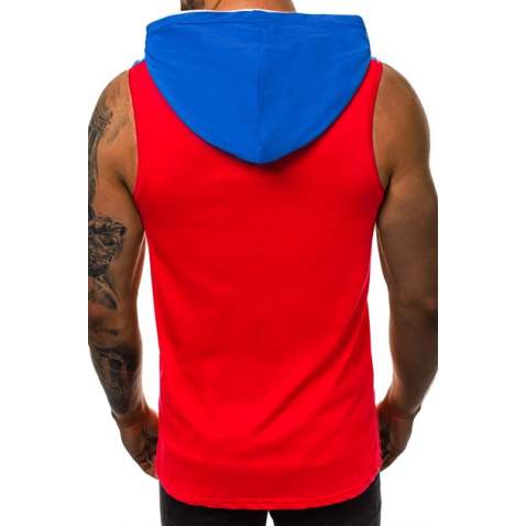 Madmext Men Sleeveless Red Hoodie 2897 - Kırmızı