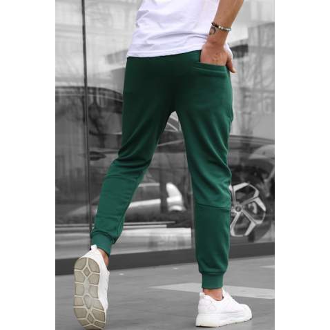 Men Green Basic Jogger Trousers - Yeşil