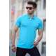 Madmext Blue Polo Shirt for Men 4576 - Mavi