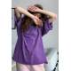 Mad Girls Oversize Purple T-shirt MG1354 - Mor