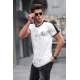 Madmext Men Printed White T-Shirt 4472 - Beyaz