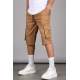 Camel Capri Shorts with Cargo Pockets 5473 - Camel