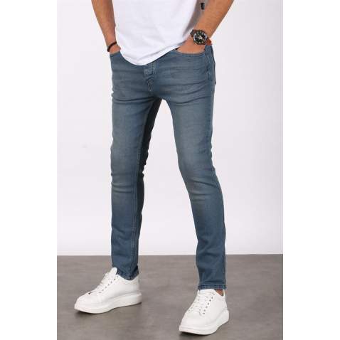 Madmext Men Skin Fit Blue Jeans 5679 - Mavi