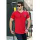 Madmext Men Ripped Red T-shirt T4002 - Kırmızı