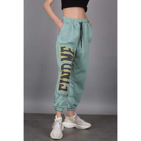 Mad Girls Almond Green Sweatpants MG1101 - Çağla yeşili