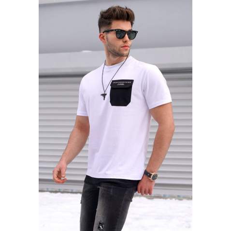 Madmext Men White T-shirt 5386 - Beyaz