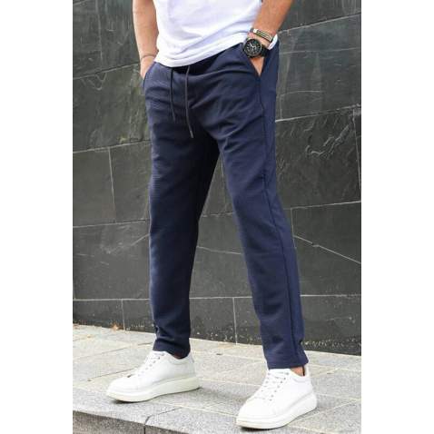 Navy Blue Basic Jogger Trousers 5465 - Lacivert