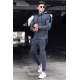 Madmext Anthracite Printed Men Tracksuit Set 4671 - Antrasit