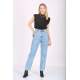 Mad Girls Blue Palazzo Jeans Mg1154 - Mavi