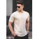 Madmext Men Beige T-shirt 4951 - Bej