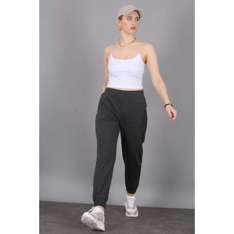 Mad Girls Plain Dark Anthracite Sweatpants MG304 - Koyu antrasit