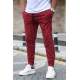 Madmext Maroon Striped Sweatpants 2931 - Bordo