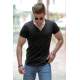 Madmext Black Basic V Neck T-shirt for Men 4551 - Siyah