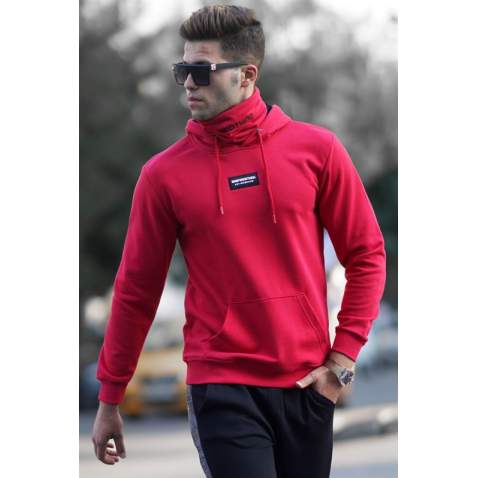 Madmext Men Printed Red Sweatshirt 5315 - Kırmızı