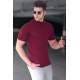 Madmext Men Mock Neck Knitwear Maroon T-shirt 5069 - Bordo