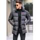 Black Basic Puffer Jacket 5776 - Siyah