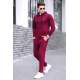 Madmext Maroon Hooded Men Tracksuit Set 4680 - Bordo