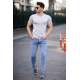 Madmext Grey Knitwear T-shirt for Men 4602 - Gri