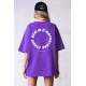 Mad Girls Unisex Printed Purple T-shirt Mg1197 - Mor