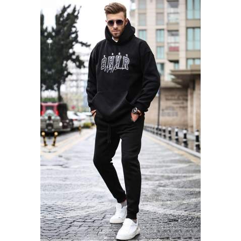 Madmext Black Tracksuit For Men 5664 - Siyah