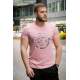 Madmext Soft Pink Printed T-shirt for Men 2994 - Pudra