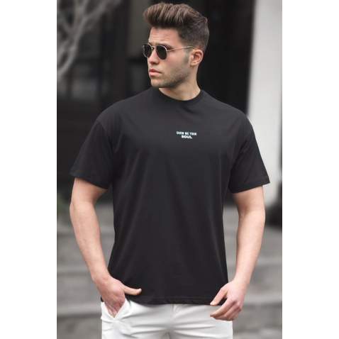 Madmext Men Black T-shirt 5222 - Siyah