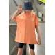 Orange Printed Oversize T-Shirt MG1513 - Turuncu