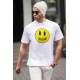 Madmext Printed White T-shirt for Men 5206 - Beyaz