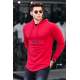 Madmext Red Pocket Detailed Hoodie 4693 - Kırmızı