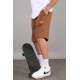 Madmext Men Brown Capri Shorts 5448 - Kahverengi