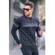 Anthracite Designed Knitwear Sweater 5972 - Antrasit