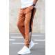 Madmext Camel Striped Sweatpants 2928 - Camel