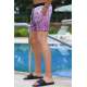 Madmext Purple Printed Swim Wear Short 2372 - Mor