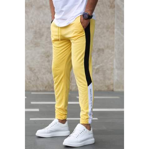 Madmext Yellow Striped Sweatpants 2928 - Sarı