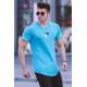 Madmext Men Blue Plain T-shirt 4520 - Mavi