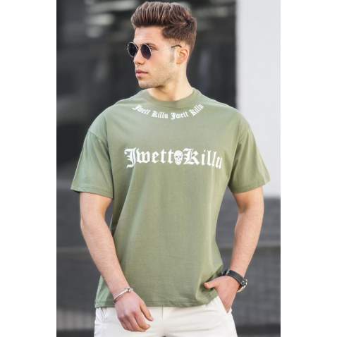 Madmext Men Khaki T-shirt 5204 - Haki