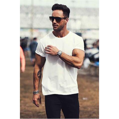 Madmext Men Plain White T-shirt 3006 - Beyaz