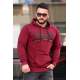 Madmext Maroon Hoodie 4175 - Bordo